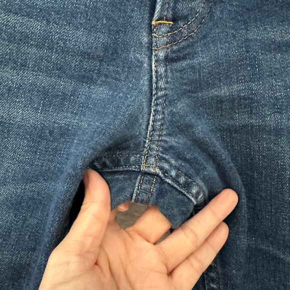 Acne Studios River Dark Blue Denim Jeans Button Fly Slim Fit Five Pockets Cotton - Picture 5 of 11